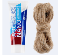 Набор паста уплотнительная Aquaflax Nano 30 г и лен 15 г Сантехмастер 61004