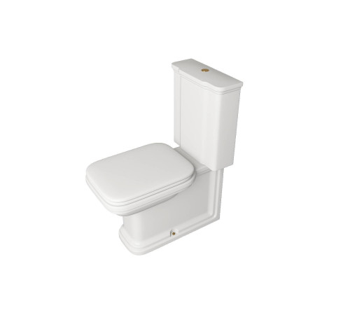 Унитаз-моноблок Kerasan Waldorf 68х40 см белый/золото 411701/418101/760391/750991