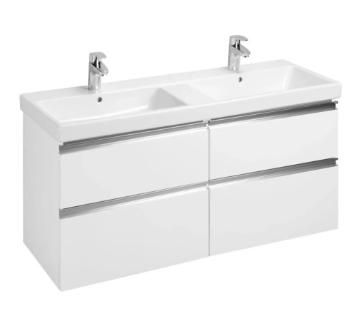 Тумба под раковину Roca The Gap 120 см 4 ящика белый глянец Z.RU93.0.763.7