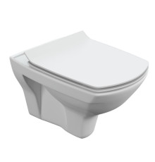 Подвесной унитаз Cersanit Carina XL Clean On с сиденьем slim S-MZ-CARINA-XL-COn-S-DL-w