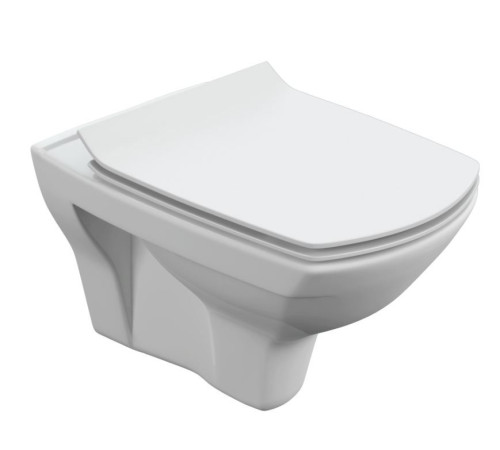 Подвесной унитаз Cersanit Carina XL Clean On с сиденьем slim S-MZ-CARINA-XL-COn-S-DL-w