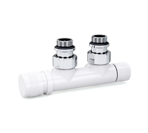 Узел нижнего подключения SR Rubinetterie Tondera угловой левый 1/2x3/4 Белый 0683-1500VCEA