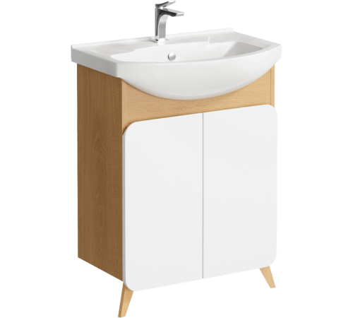 Тумба под умывальник напольная AQUATON Basic 660х865х440 мм дуб золотой BAS0106DZ