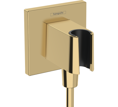 Шланговое подсоединение с держателем для душа hansgrohe FixFit Porter E полированное золото 26889990