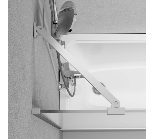 Шторка для ванны AM.PM Gem 80х140 см фиксированная W90BS-080-140CM