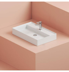 Раковина накладная Artceram Scalino 75х48 см без перелива белый SCL008 01 00