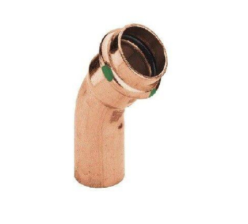 Угол медный Viega Profipress 45° 35 мм однораструбный с SC-Contur 292539