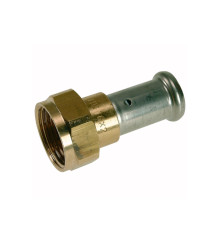 Муфта пресс HENCO с накидной гайкой 16x1/2 латунь 26P-16Z04