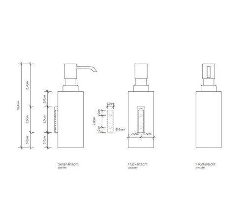 Дозатор для мыла Decor Walther Cube DW 375 N подвесной черный матовый 0847560