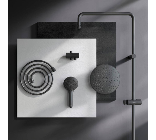 Душевая система AM.PM Like матовый черный F0790022