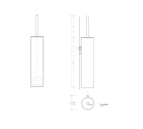 Ершик для туалета подвесной Decor Walther Mikado WBG черный матовый 0521360