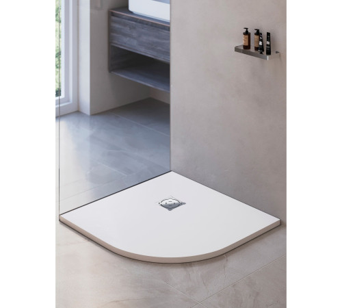 Душевой поддон полукруглый RGW ST/R-W 1000x1000 мм белый искусственный камень 16153100-01