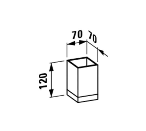 Стакан настольный Laufen Kartell 7х7х12 см пластик плотный белый 3.8233.0.090.000.1