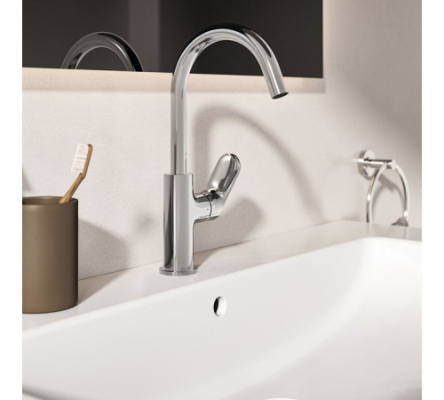 Смеситель для раковины Ideal Standard Ceralife O 21.5 см поворотный излив с донным клапаном хром BE016AA