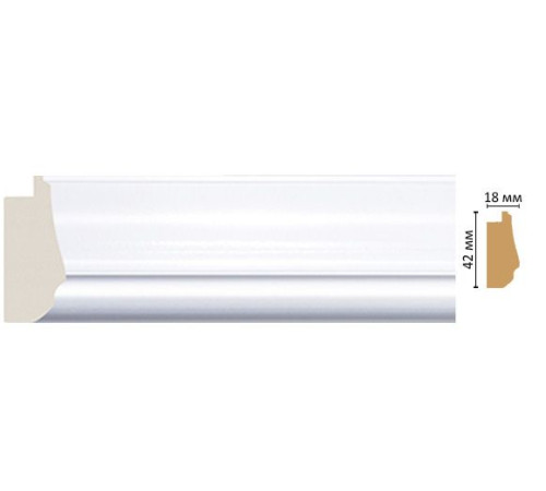Багет из полистирола Decomaster 41х18х2900 мм 477-114