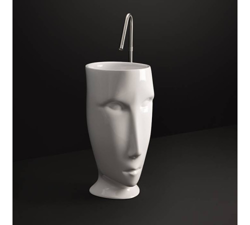 Раковина напольная Kerasan Artwork Moloco 45х51х94.5 см слив в стену белый 474001