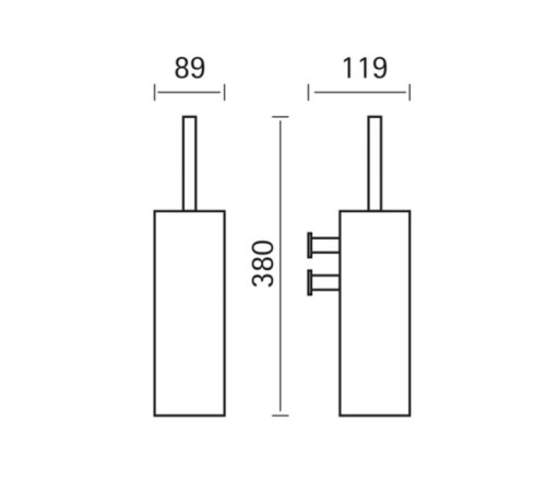 Ершик для туалета Cisal Xion подвесной нержавеющая сталь XI090671D1