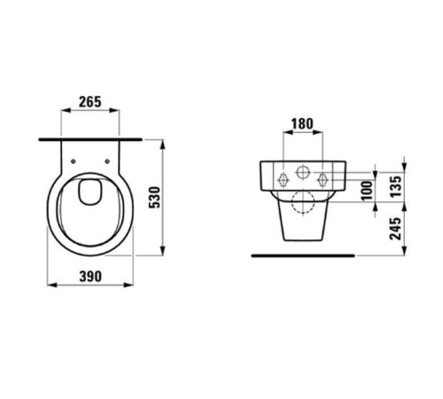 Унитаз подвесной Laufen Val безободковый белый 8.2028.1.000.000.1