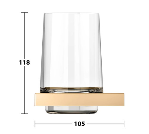 Стакан Keuco Edition 11 подвесной хрустальный brushed brass 11150259000