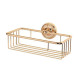 Полка-решетка для ванной подвесная TW Bristol 527 прямоугольная 24x14x7 см светлое золото TWBR527gold