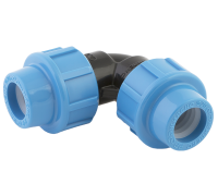 Угольник компрессионный ПНД ДЖИЛЕКС 20 мм 90° 9000