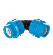 Угольник компрессионный Unidelta для труб ПНД 32х32 мм 509129