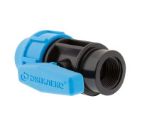 Кран шаровой компрессионный РТП ПНД 25 мм x 3/4 НР 506411