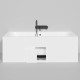 Ванна встраиваемая Salini Orlanda Axis 170 170х75х60 см S-Sense белый глянцевый 103213G