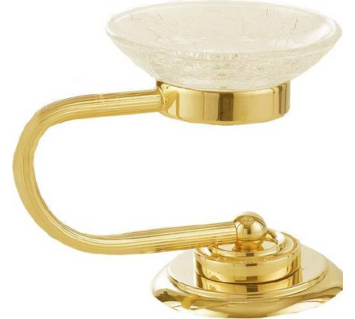 Мыльница Boheme Murano настольная 11.5х12х14.5 см золото 10910-G