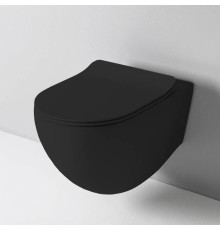 Унитаз подвесной Artceram File 2.0 безободковый 36х52 см черный матовый FLV006 17 00