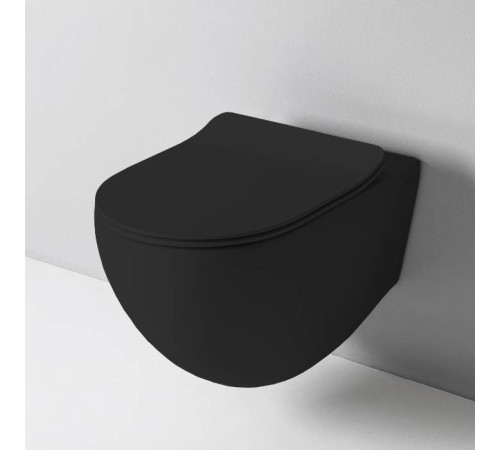 Унитаз подвесной Artceram File 2.0 безободковый 36х52 см черный матовый FLV006 17 00