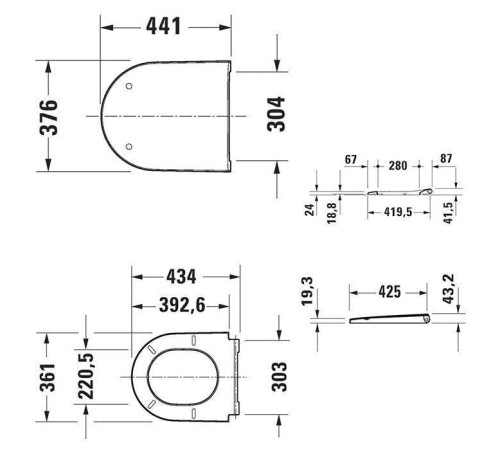 Сиденье для унитаза Duravit D-Neo черный матовый 0021691394