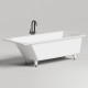 Ванна встраиваемая Salini Cascata 170х70х55.2 см S-Sense белый глянцевый с ножками и сифоном 104413G