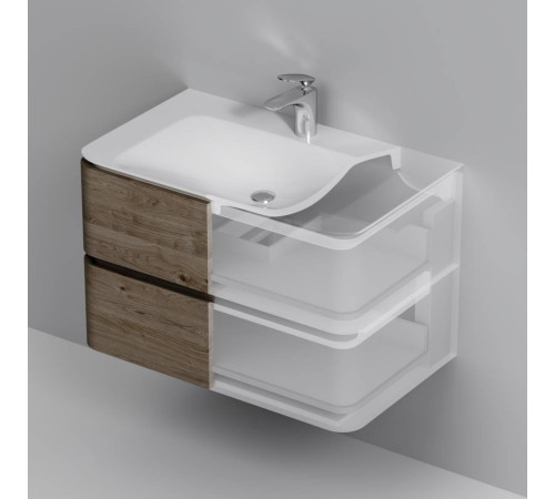 Тумба под раковину подвесная 80 см AM.PM Sensation табачный дуб M30FHX0802TF