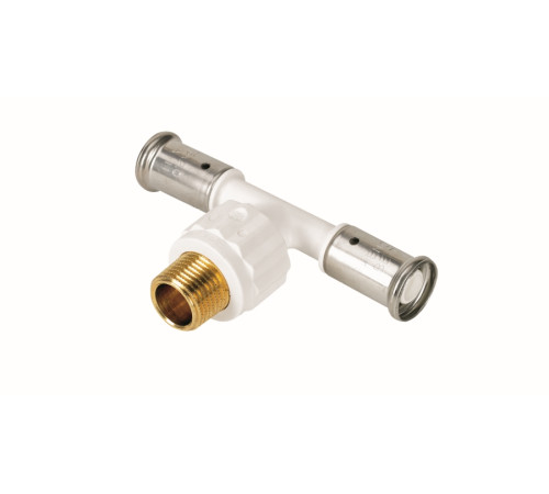 Тройник пресс Henco HP 20x1/2x20 белый 14PKW-200420