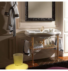 Консоль с раковиной Kerasan Retro 100х46 см напольная золото 7602/105001/730091