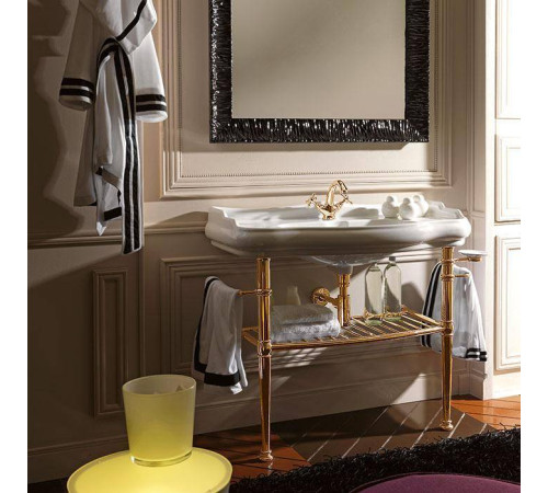 Консоль с раковиной Kerasan Retro 100х46 см напольная золото 7602/105001/730091