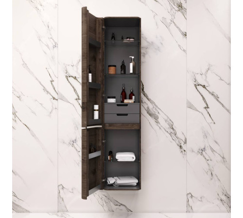 Шкаф-пенал подвесной 40 см AM.PM Sensation левый табачный дуб M30CHL0406TF