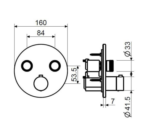 Смеситель для душа встраиваемый Plumberia Selection PSBOX на 2 выхода черный матовый PSB1902NO