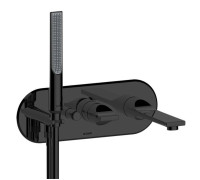 Смеситель для ванны Bossini Apice встраиваемый с ручным душем черный матовый Z00555.073