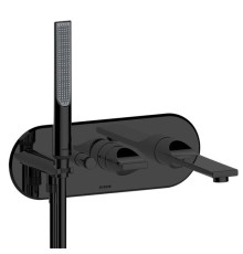 Смеситель для ванны Bossini Apice встраиваемый с ручным душем черный матовый Z00555.073