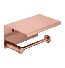 Держатель для туалетной бумаги с полкой Boheme Uno подвесной медь 10971-CB