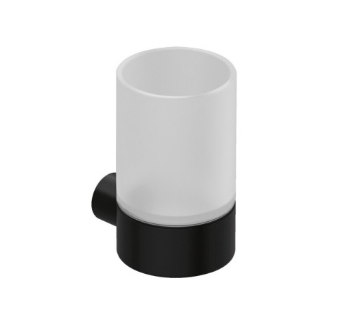 Стакан с держателем Kludi VELA R 72х92х119 мм черный матовый 5897539