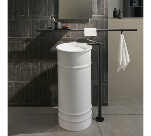 Раковина напольная Agape Vieques 43.5x90.4 см выпуск в пол белая ACER0798FZZ