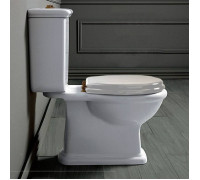 Унитаз-моноблок SIMAS Lante 70.5х38.5 см горизонтальный выпуск кнопка бронза белый LA08bi/LA09bi/D25br