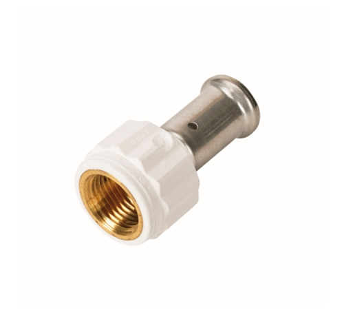 Муфта пресс ПВДФ HENCO 20x3/4 ВР белая 18PKW-2005