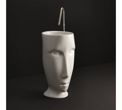 Раковина напольная Kerasan Artwork Moloco 45х51х94.5 см слив в стену белый 474001