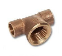 Тройник SANHA SA 4000 28x3/4x28 мм под пайку бронза 141302834