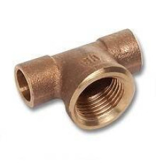 Тройник SANHA SA 4000 28x3/4x28 мм под пайку бронза 141302834