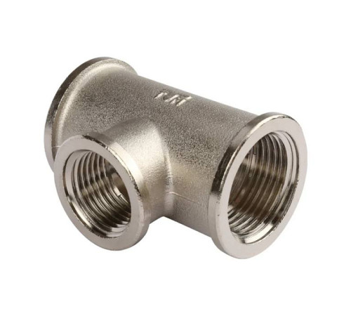 Тройник никелированный Tiemme 1 x 3/4 x 1 с внутренней резьбой 1500224